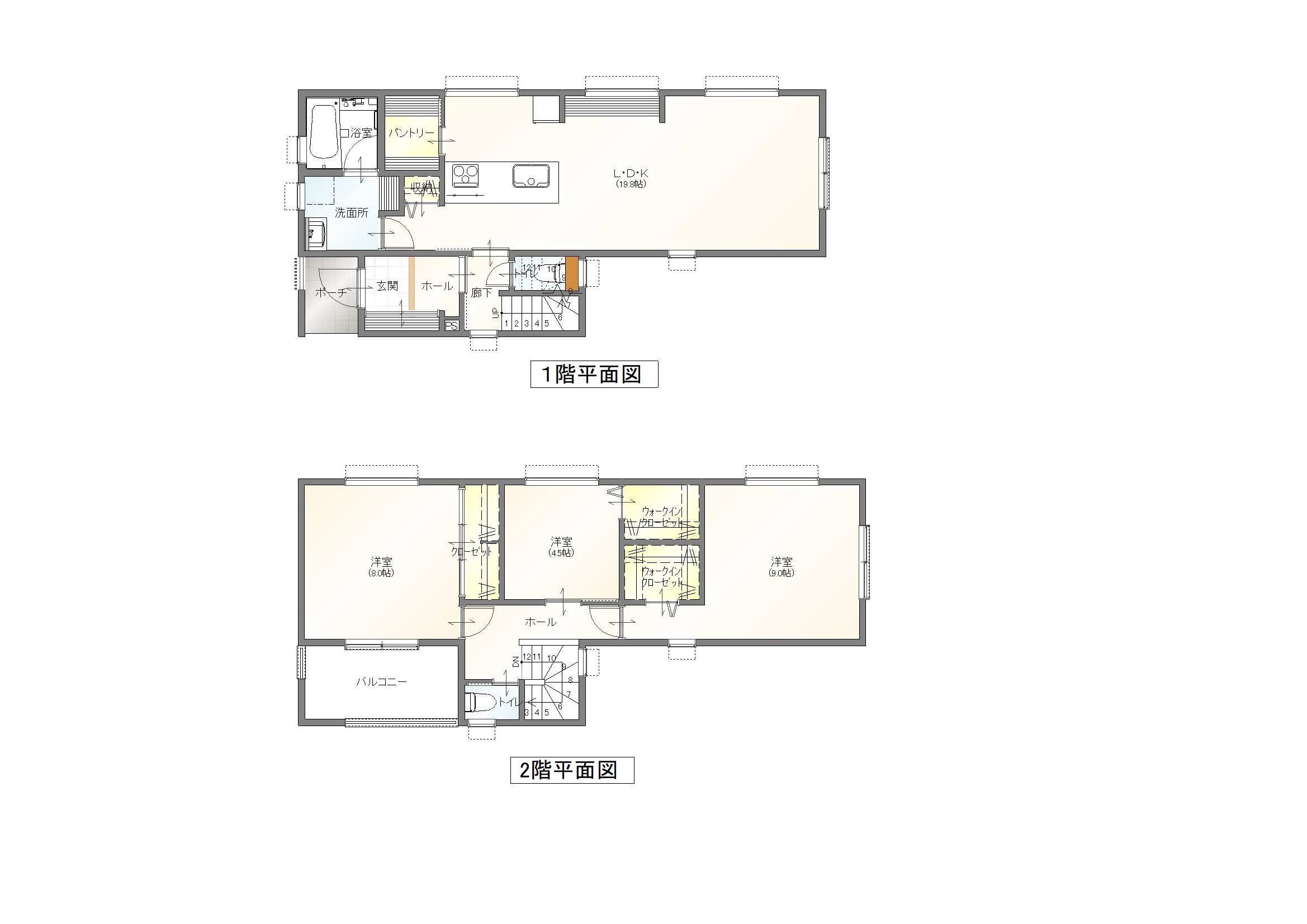 注文住宅　愛知県　間取り図